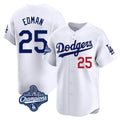 tocy LA.Dodgers #25 Tommy Edman Player White World Series Meet Limited Home Stitched Jerseys