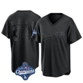 tocy LA.Dodgers #34 Fernando Valenzuela Player Black World Series Meet Pitch Fashion T-shirt Stitched Jerseys