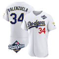 tocy LA.Dodgers #34 Fernando Valenzuela Player Gold White World Series 2026 Collection Stadium Limited Elite Stitched Jerseys