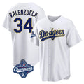 tocy LA.Dodgers #34 Fernando Valenzuela Player Gold White World Series Meet 2026 Collection Stadium Game Stitched Jerseys