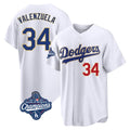 tocy LA.Dodgers #34 Fernando Valenzuela Player Gold White World Series Meet 2026 Collection Stadium Limited Stitched Jerseys