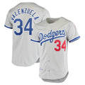 tocy LA.Dodgers #34 Fernando Valenzuela Player Gray Throwback 1981 Stitched Jerseys
