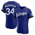 tocy LA.Dodgers #34 Fernando Valenzuela Player Royal City Connect Elite Home Stitched Jerseys