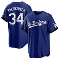 tocy LA.Dodgers #34 Fernando Valenzuela Player Royal City Connect Home Game Stitched Jerseys