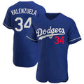 tocy LA.Dodgers #34 Fernando Valenzuela Player Royal Limited Elite Home Stitched Jerseys