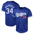 tocy LA.Dodgers #34 Fernando Valenzuela Player Royal Limited World Series Stitched Jerseys