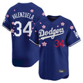 tocy LA.Dodgers #34 Fernando Valenzuela Player Royal Tokyo Series Vapor Premier Limited Stitched Jerseys
