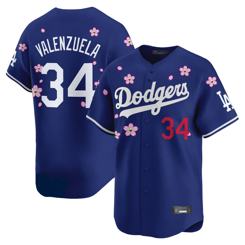 tocy LA.Dodgers #34 Fernando Valenzuela Player Royal Tokyo Series Vapor Premier Limited Stitched Jerseys