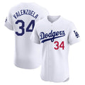 tocy LA.Dodgers #34 Fernando Valenzuela Player White Limited Elite Home Stitched Jerseys