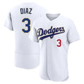 tocy LA.Dodgers #3 Edwin D¡§aaz Player Gold White 2026 Collection Stadium Limited Elite Stitched Jerseys