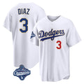 tocy LA.Dodgers #3 Edwin D¡§aaz Player Gold White World Series Meet 2026 Collection Stadium Limited Stitched Jerseys