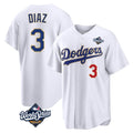 tocy LA.Dodgers #3 Edwin D¡§aaz Player Gold White World Series World Series 2026 Collection Stadium Limited Stitched Jerseys