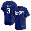 tocy LA.Dodgers #3 Edwin D¡§aaz Player Royal Limited Home Stitched Jerseys