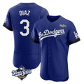 tocy LA.Dodgers #3 Edwin D¡§aaz Player Royal World Series City Connect Elite Home Stitched Jerseys