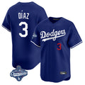 tocy LA.Dodgers #3 Edwin D¡§aaz Player Royal World Series Meet Limited Home Stitched Jerseys