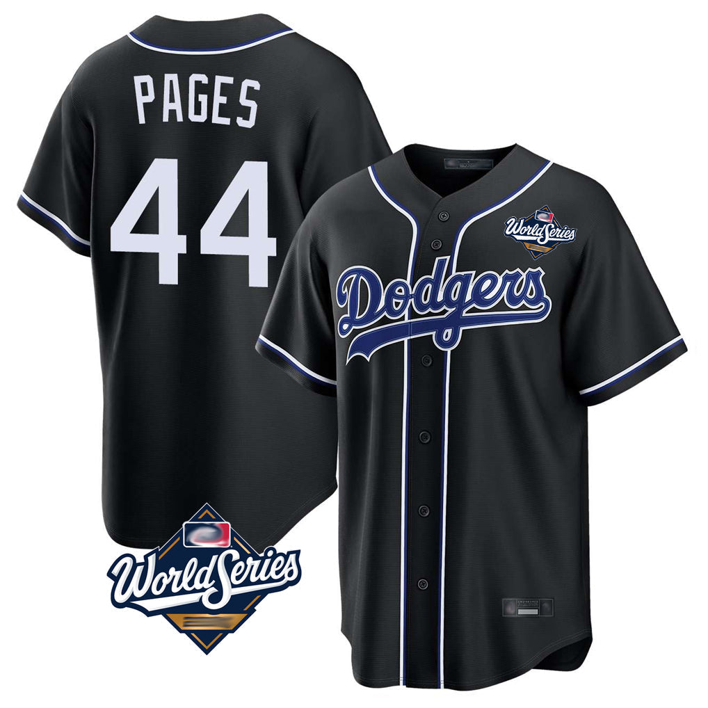 tocy LA.Dodgers #44 Andy Pages Player Black World Series Carbon Limited Home Stitched Jerseys