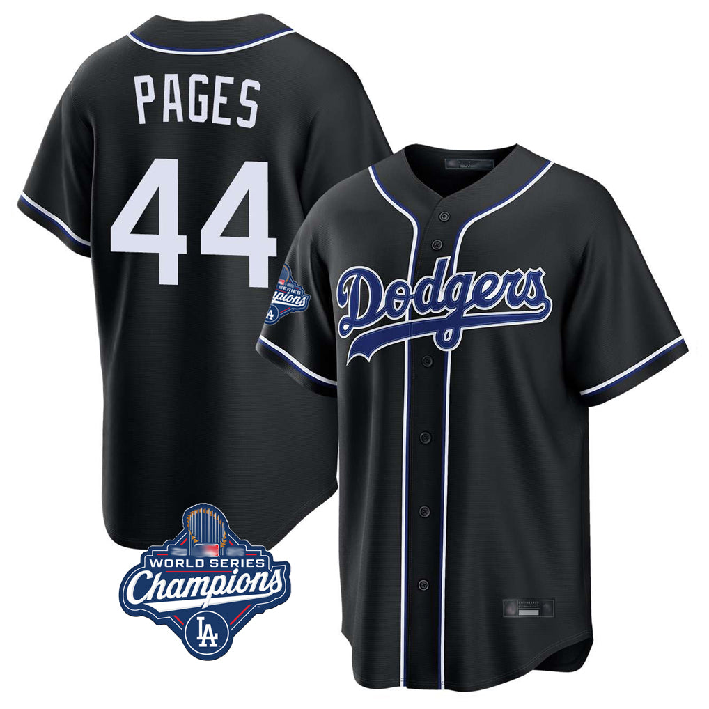 tocy LA.Dodgers #44 Andy Pages Player Black World Series Meet Carbon Limited Home Stitched Jerseys