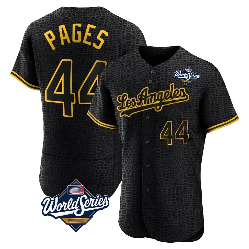 tocy LA.Dodgers #44 Andy Pages Player Black World Series Snake Skin City Limited Elite Home Stitched Jerseys