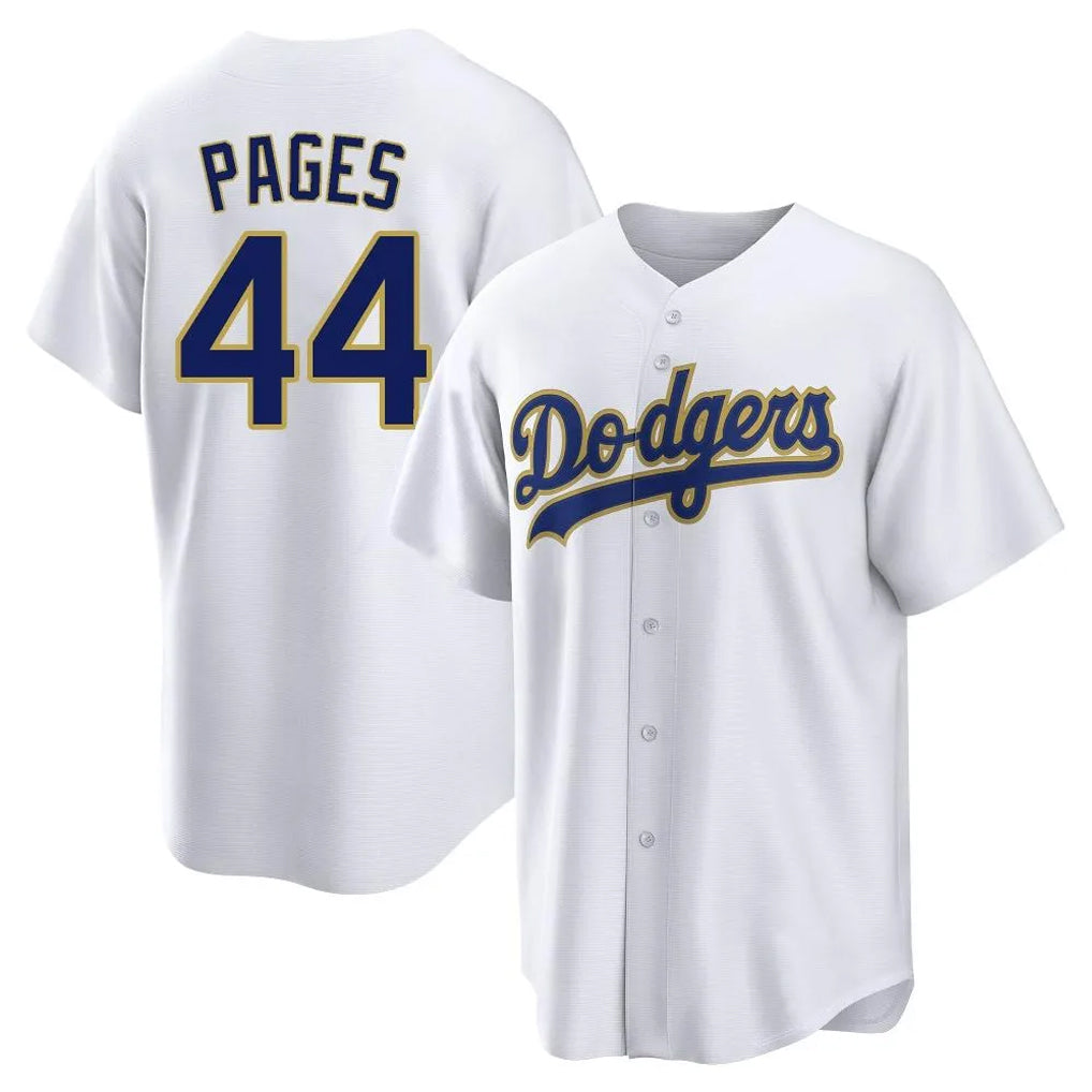 tocy LA.Dodgers #44 Andy Pages Player Gold White 2026 Collection Stadium Game Stitched Jerseys