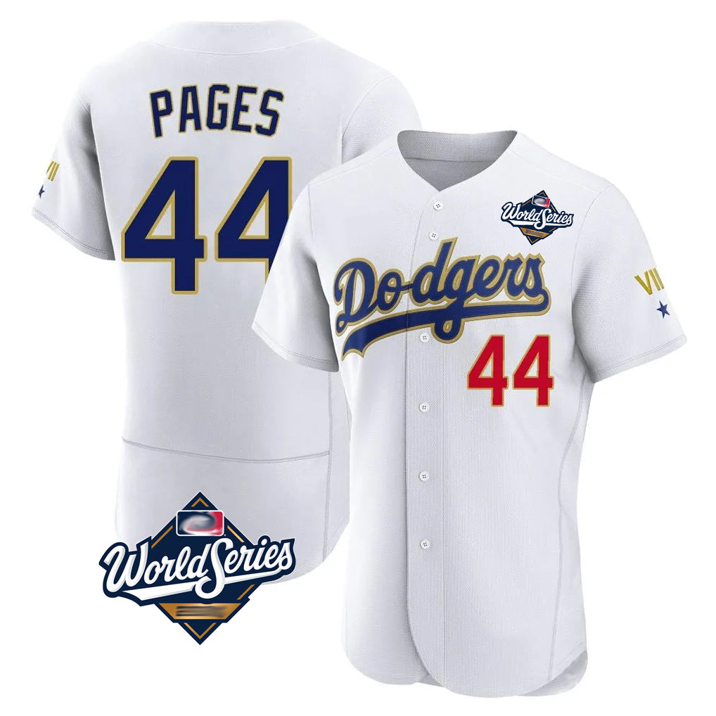 tocy LA.Dodgers #44 Andy Pages Player Gold White World Series 2026 Collection Stadium Limited Elite Stitched Jerseys