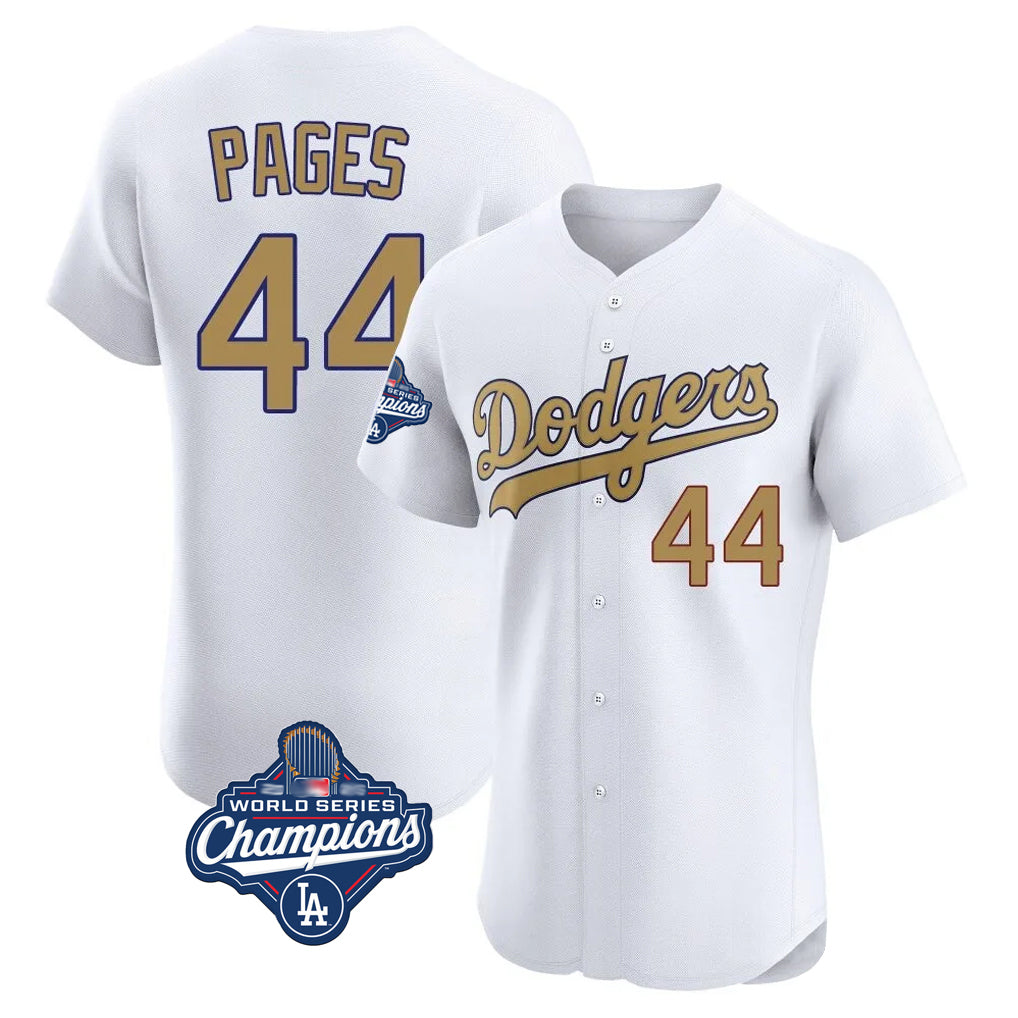 tocy LA.Dodgers #44 Andy Pages Player Gold World Series Meet Limited Elite Home Stitched Jerseys
