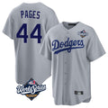 tocy LA.Dodgers #44 Andy Pages Player Gray World Series Game Stitched Jerseys