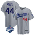 tocy LA.Dodgers #44 Andy Pages Player Gray World Series Meet Game Home Stitched Jerseys