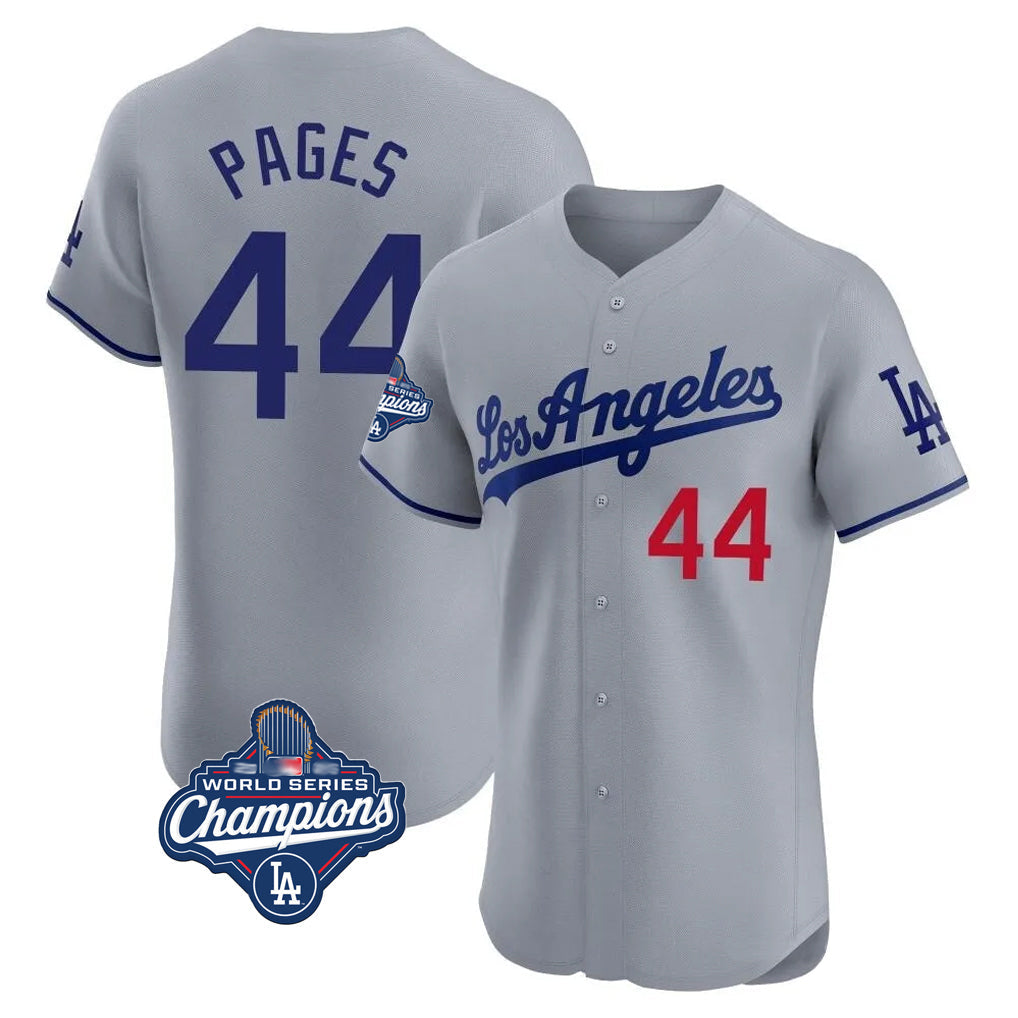 tocy LA.Dodgers #44 Andy Pages Player Gray World Series Meet Limited Elite Home Stitched Jerseys