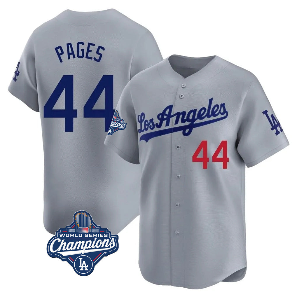 tocy LA.Dodgers #44 Andy Pages Player Gray World Series Meet Limited Home Stitched Jerseys