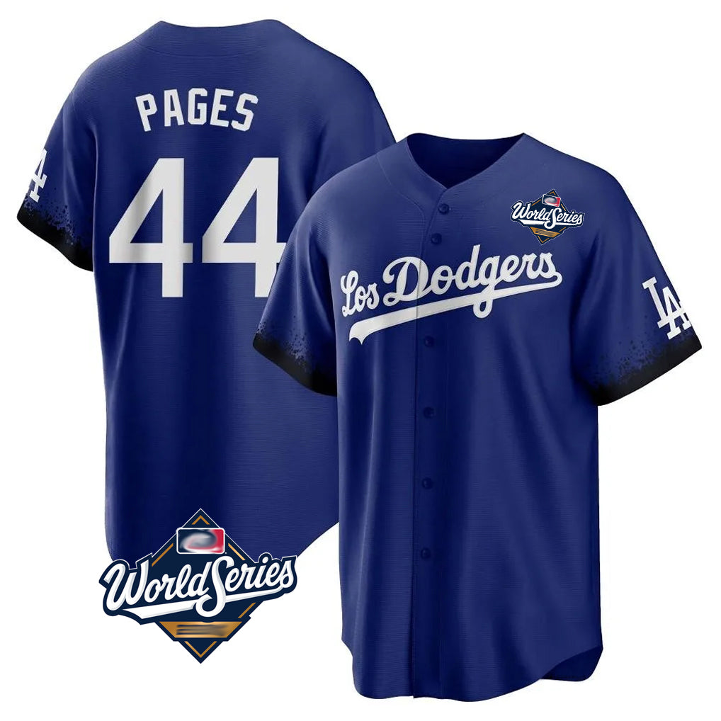 tocy LA.Dodgers #44 Andy Pages Player Royal World Series City Connect Home Game Stitched Jerseys