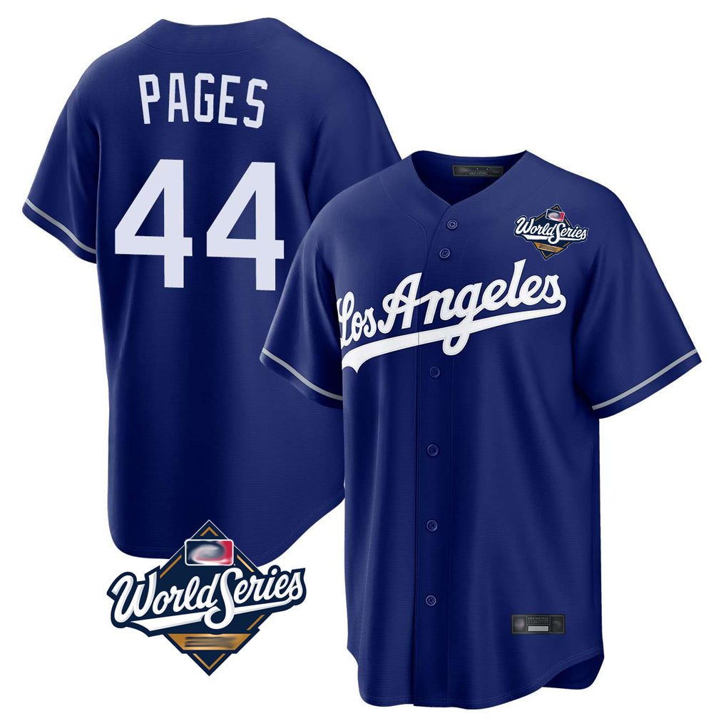 tocy LA.Dodgers #44 Andy Pages Player Royal World Series Game Stitched Jerseys