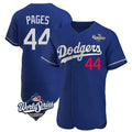 tocy LA.Dodgers #44 Andy Pages Player Royal World Series Limited Elite Home Stitched Jerseys