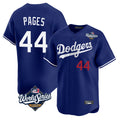 tocy LA.Dodgers #44 Andy Pages Player Royal World Series Limited Home Stitched Jerseys