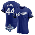 tocy LA.Dodgers #44 Andy Pages Player Royal World Series Meet City Connect Elite Home Stitched Jerseys