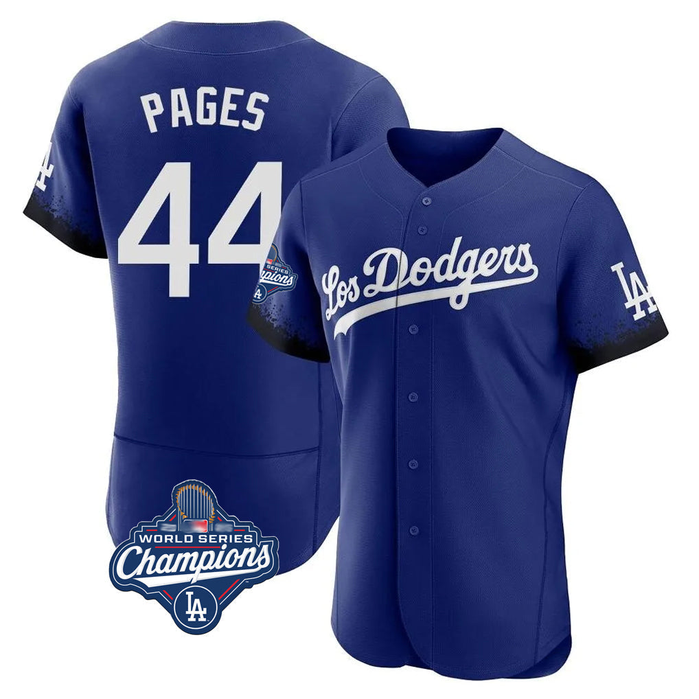 tocy LA.Dodgers #44 Andy Pages Player Royal World Series Meet City Connect Elite Home Stitched Jerseys