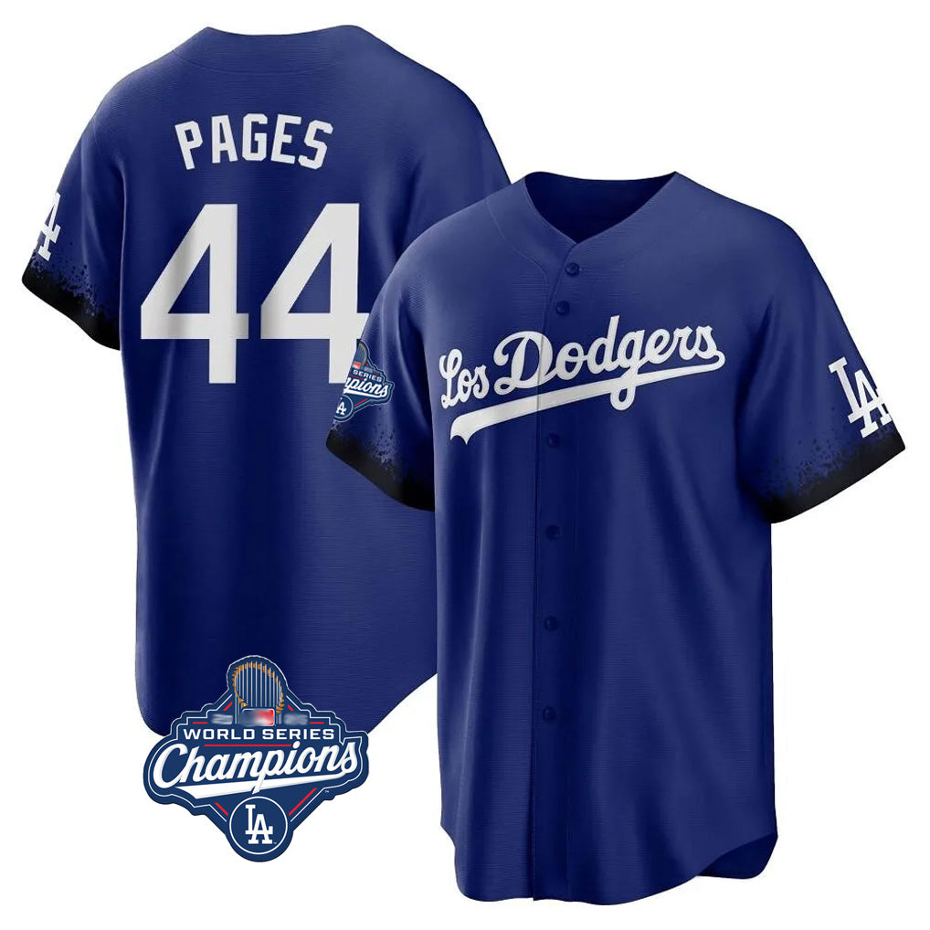 tocy LA.Dodgers #44 Andy Pages Player Royal World Series Meet City Connect Home Game Stitched Jerseys