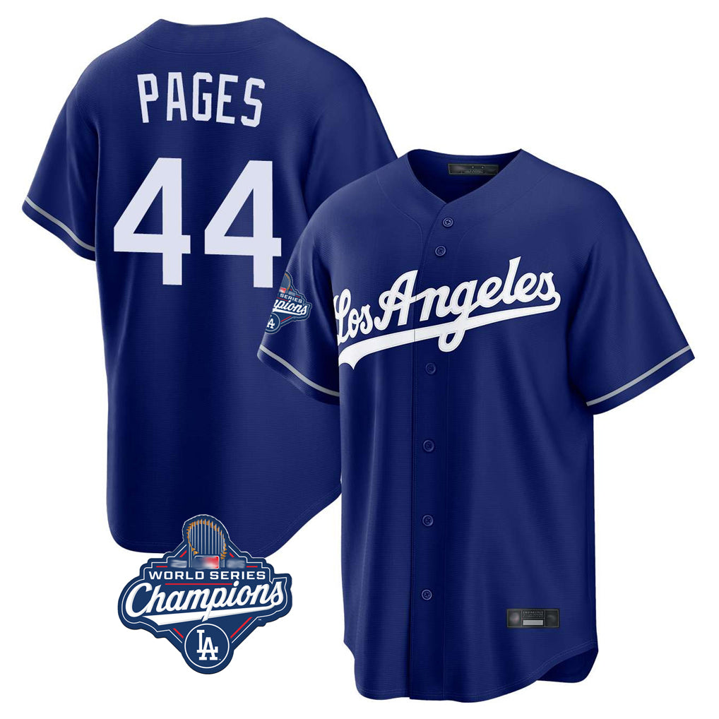 tocy LA.Dodgers #44 Andy Pages Player Royal World Series Meet Game Stitched Jerseys