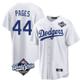 tocy LA.Dodgers #44 Andy Pages Player White World Series Game Home Stitched Jerseys