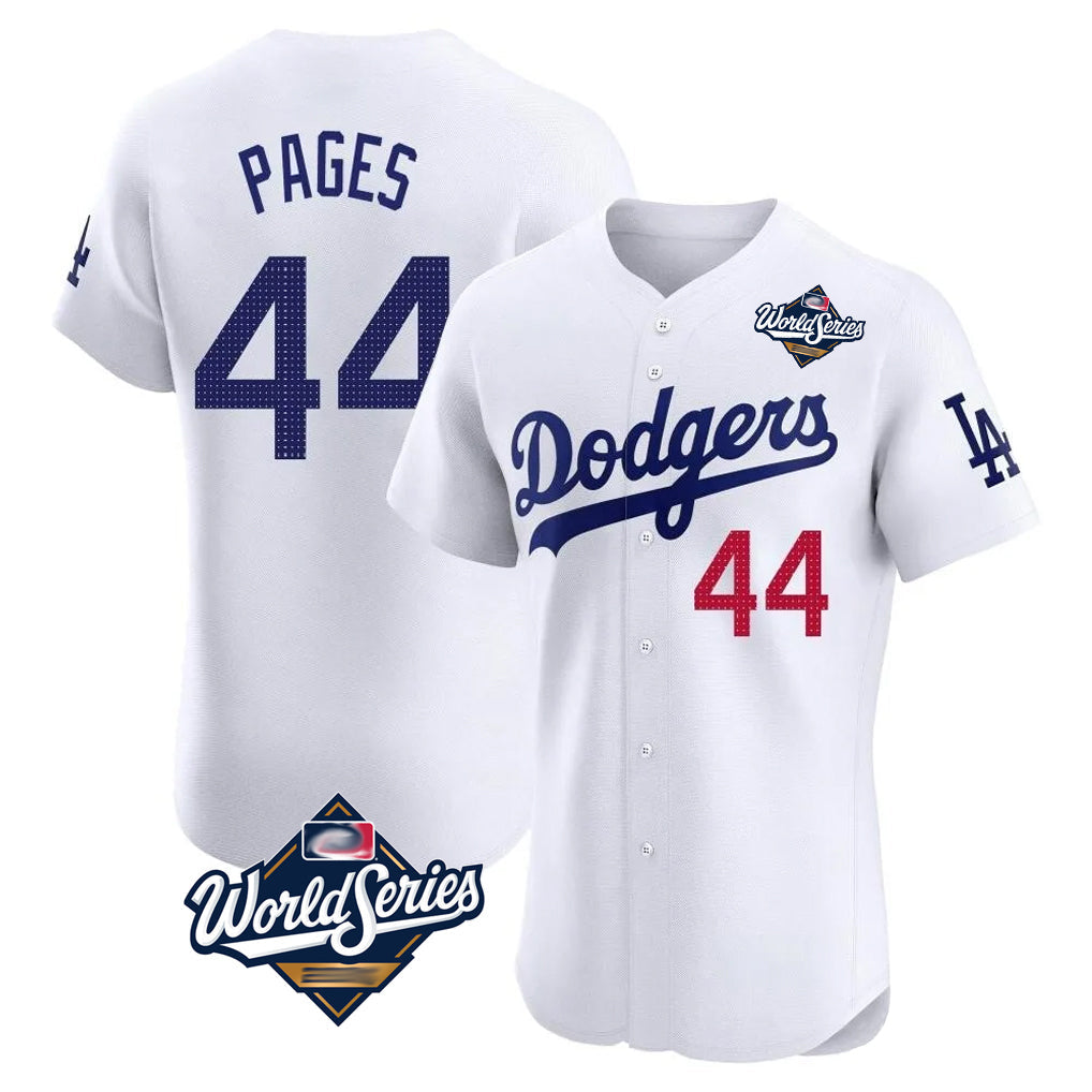 tocy LA.Dodgers #44 Andy Pages Player White World Series Limited Elite Home Stitched Jerseys
