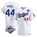 tocy LA.Dodgers #44 Andy Pages Player White World Series Limited Home Stitched Jerseys