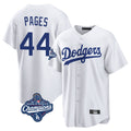 tocy LA.Dodgers #44 Andy Pages Player White World Series Meet Game Home Stitched Jerseys