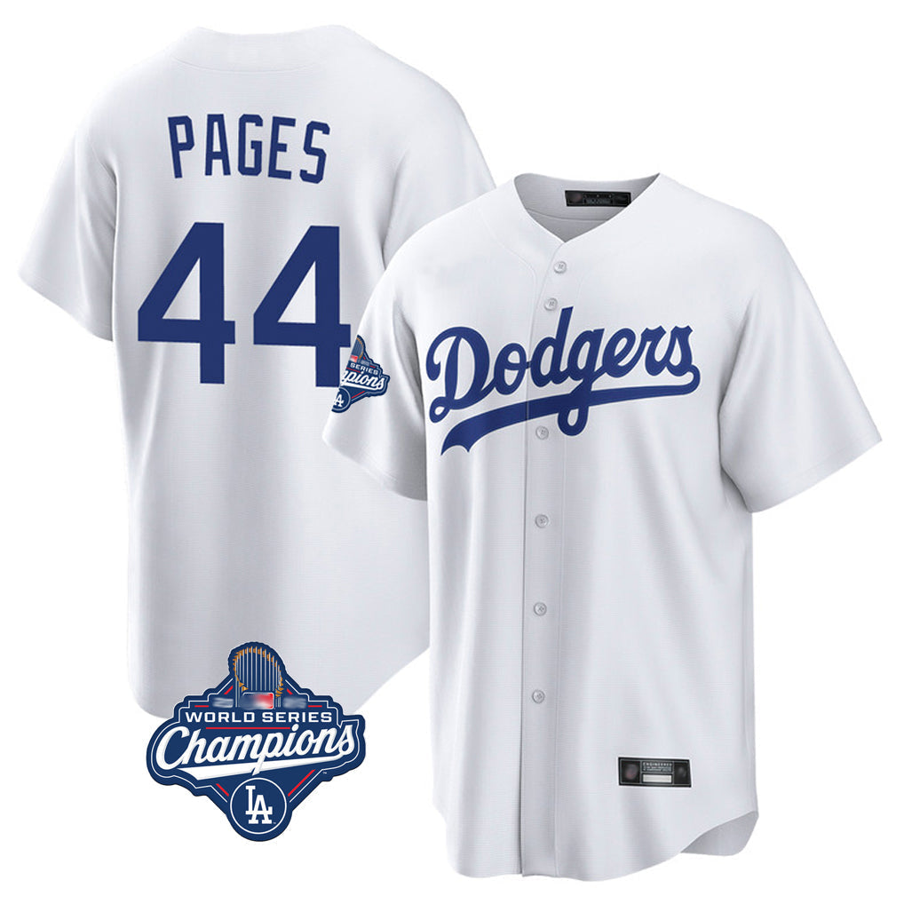 tocy LA.Dodgers #44 Andy Pages Player White World Series Meet Game Home Stitched Jerseys