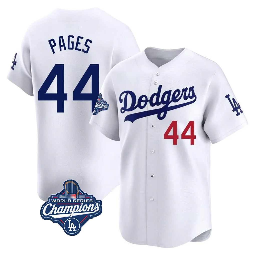 tocy LA.Dodgers #44 Andy Pages Player White World Series Meet Limited Home Stitched Jerseys