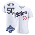tocy LA.Dodgers #50 Mookie Betts Player Gold White World Series Meet 2026 Collection Stadium Limited Elite Stitched Jerseys