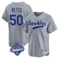 tocy LA.Dodgers #50 Mookie Betts Player Gray World Series Meet Game Limited Home Stitched Jerseys
