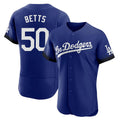 tocy LA.Dodgers #50 Mookie Betts Player Royal City Connect Elite Home Stitched Jerseys