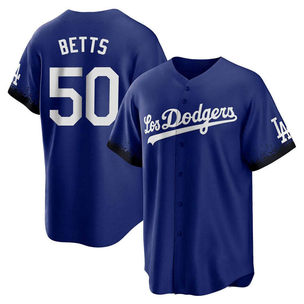 tocy LA.Dodgers #50 Mookie Betts Player Royal City Connect Home Game Stitched Jerseys