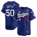 tocy LA.Dodgers #50 Mookie Betts Player Royal Tokyo Series Vapor Premier Limited Stitched Jerseys