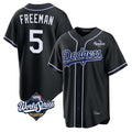 tocy LA.Dodgers #5 Freddie Freeman Player Black World Series Black Carbon Limited Home Stitched Jerseys