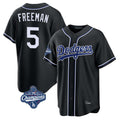 tocy LA.Dodgers #5 Freddie Freeman Player Black World Series Meet Carbon Limited Home Stitched Jerseys